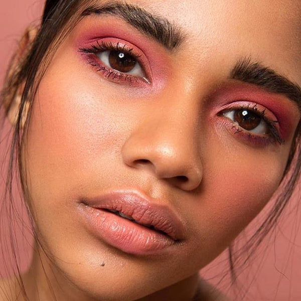 a full face of makeup with one palette